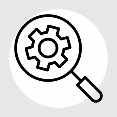 Soyut arkaplanda izole edilmiş ayar simgesini bul