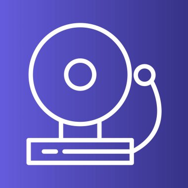 Çan simgesi soyut arkaplanda izole edildi