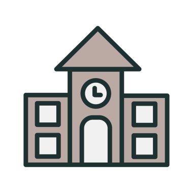 okul simgesi soyut arkaplanda izole edildi