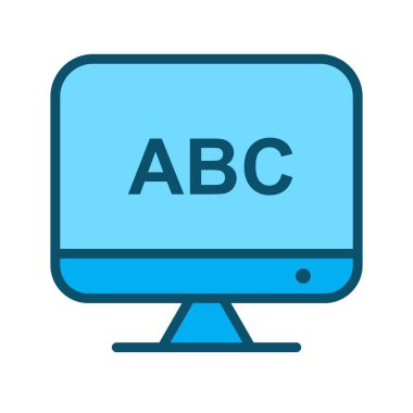 Lcd simgesi soyut arkaplanda izole edildi