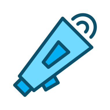 Yüksek sesli hoparlör simgesi soyut arkaplanda izole edildi