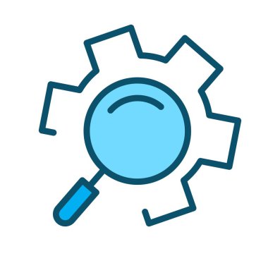 Soyut arkaplanda izole edilmiş ayar simgesini bul