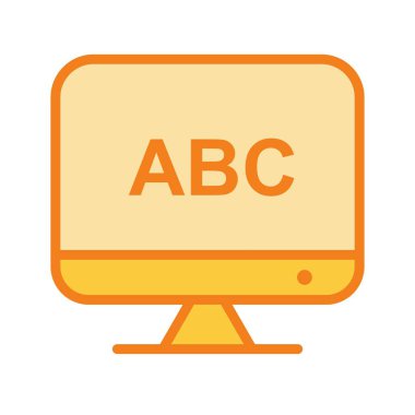 Lcd simgesi soyut arkaplanda izole edildi