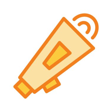 Yüksek sesli hoparlör simgesi soyut arkaplanda izole edildi