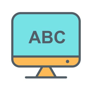 Lcd simgesi soyut arkaplanda izole edildi
