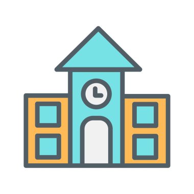 okul simgesi soyut arkaplanda izole edildi