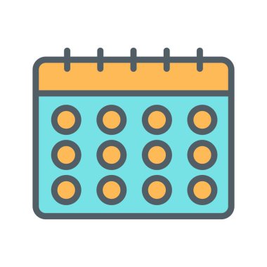 Takvim simgesi soyut arkaplanda izole edildi