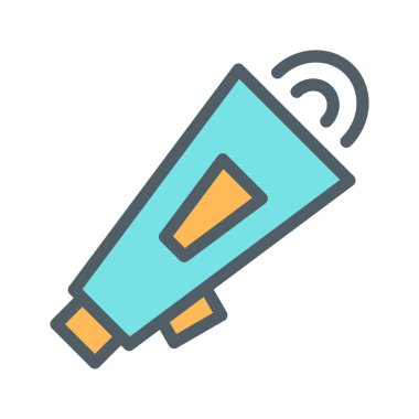 Yüksek sesli hoparlör simgesi soyut arkaplanda izole edildi