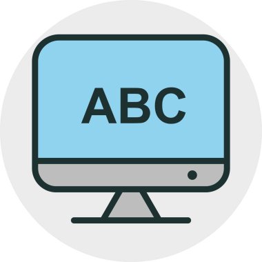 Lcd simgesi soyut arkaplanda izole edildi