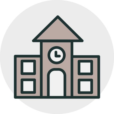 okul simgesi soyut arkaplanda izole edildi