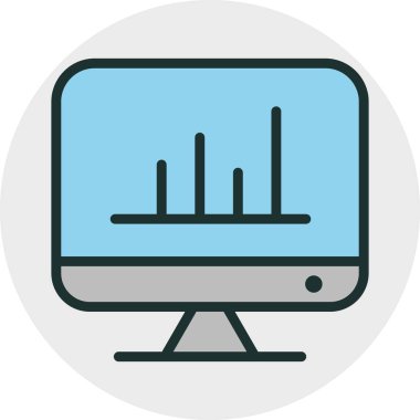 Soyut arkaplanda sunum simgesi izole edildi