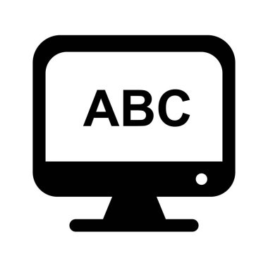 Lcd simgesi soyut arkaplanda izole edildi