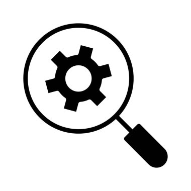 Soyut arkaplanda izole edilmiş ayar simgesini bul