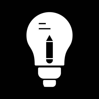 Yaratıcı Ampul simgesi soyut arkaplanda izole edildi