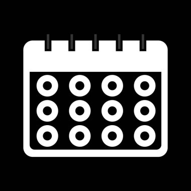 Takvim simgesi soyut arkaplanda izole edildi