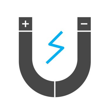 Mıknatıs simgesi soyut arkaplanda izole edildi