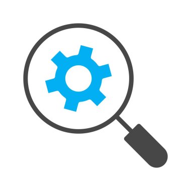 Soyut arkaplanda izole edilmiş ayar simgesini bul