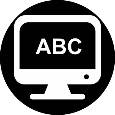 Lcd simgesi soyut arkaplanda izole edildi