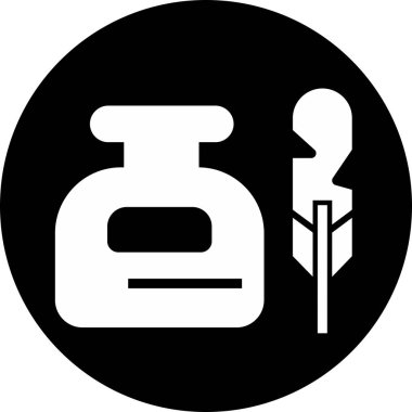 Soyut arkaplanda mürekkep simgesi izole edildi