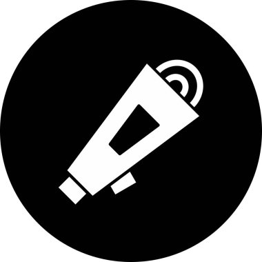 Yüksek sesli hoparlör simgesi soyut arkaplanda izole edildi