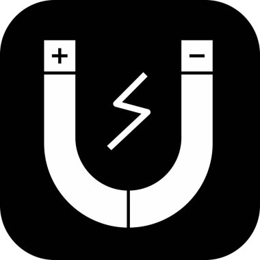 Mıknatıs simgesi soyut arkaplanda izole edildi