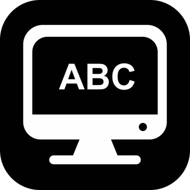 Lcd simgesi soyut arkaplanda izole edildi