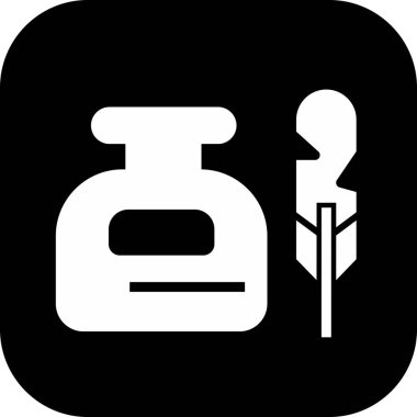 Soyut arkaplanda mürekkep simgesi izole edildi