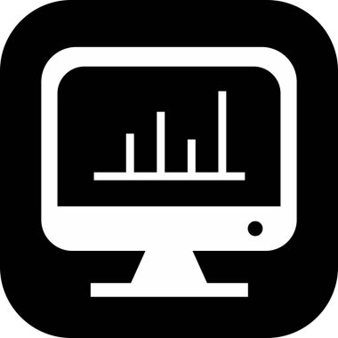 Soyut arkaplanda sunum simgesi izole edildi