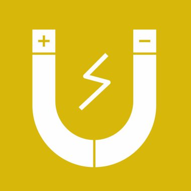 Mıknatıs simgesi soyut arkaplanda izole edildi