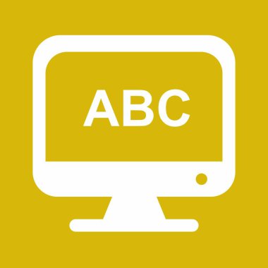 Lcd simgesi soyut arkaplanda izole edildi