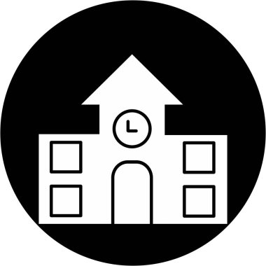 okul simgesi soyut arkaplanda izole edildi