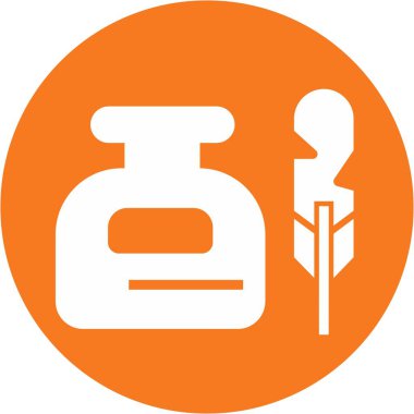 Soyut arkaplanda mürekkep simgesi izole edildi