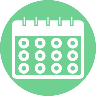 Takvim simgesi soyut arkaplanda izole edildi