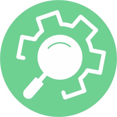 Soyut arkaplanda izole edilmiş ayar simgesini bul