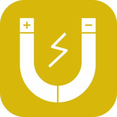 Mıknatıs simgesi soyut arkaplanda izole edildi