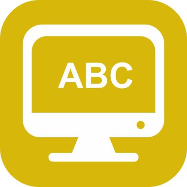 Lcd simgesi soyut arkaplanda izole edildi