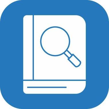 Soyut arkaplanda arama kitabı simgesi izole edildi