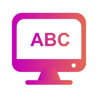 Lcd simgesi soyut arkaplanda izole edildi