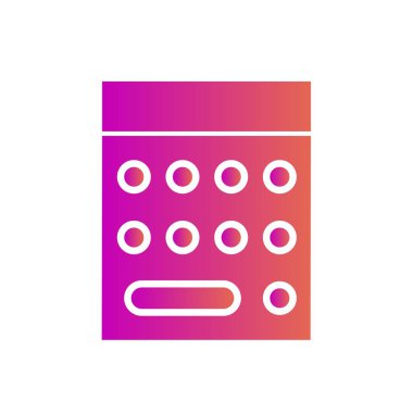 Soyut arkaplanda hesaplayıcı simgesi izole edildi