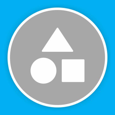 Soyut arkaplanda izole edilmiş Geomatry simgesi