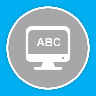 Lcd simgesi soyut arkaplanda izole edildi