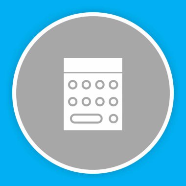 Soyut arkaplanda hesaplayıcı simgesi izole edildi