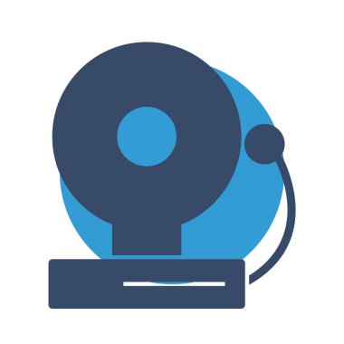 Çan simgesi soyut arkaplanda izole edildi