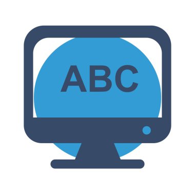 Lcd simgesi soyut arkaplanda izole edildi