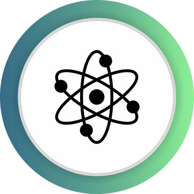 Atom simgesi soyut arkaplanda izole edildi