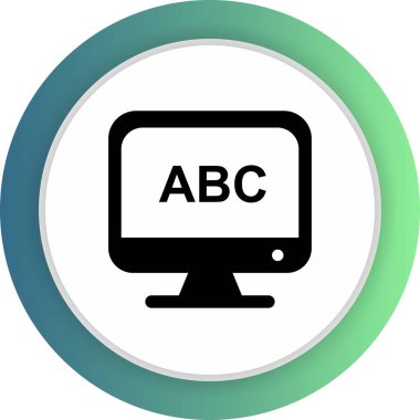 Lcd simgesi soyut arkaplanda izole edildi