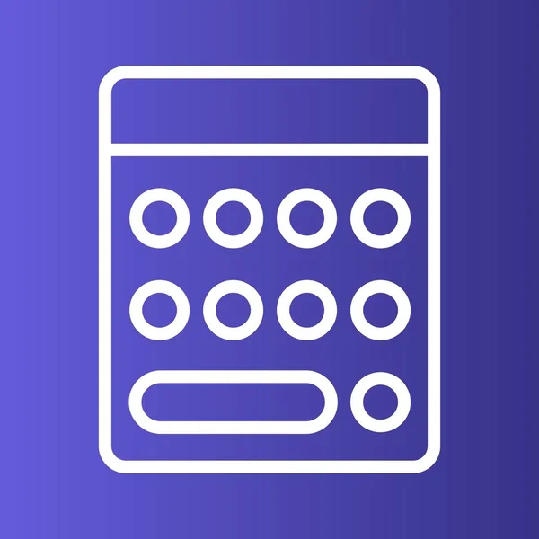 Calculator pictogram geïsoleerd op abstracte achtergrond — Stockvector