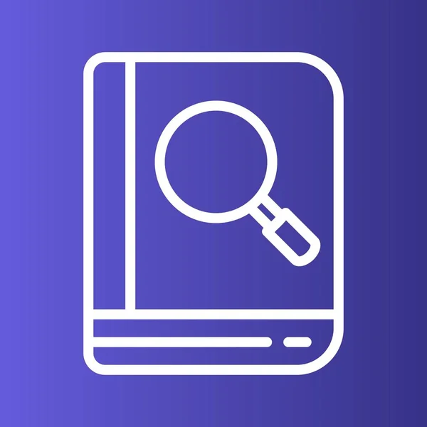 Search Book icon isolated on abstract background — ストックベクタ