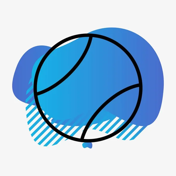 Icono de bola aislado sobre fondo abstracto — Archivo Imágenes Vectoriales