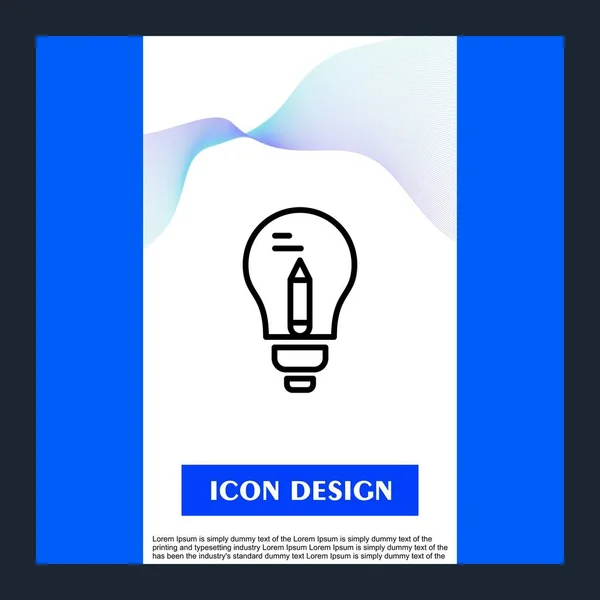 Creative Bulb ikon isolerad på abstrakt bakgrund — Stock vektor